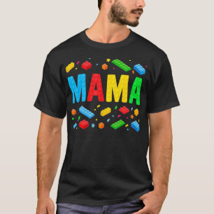 Camiseta Mama Master Builder Building Bricks Blocks Funny M