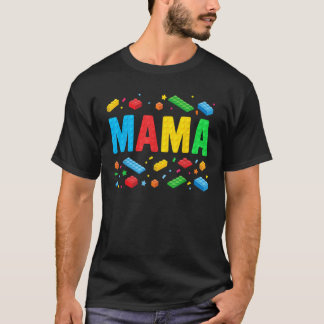 Camiseta Mama Master Builder Building Bricks Blocks Funny M
