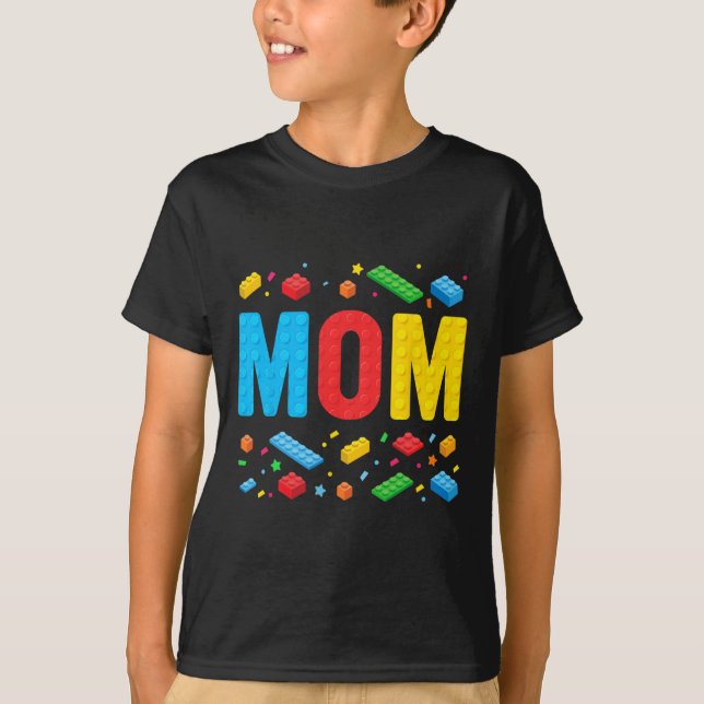 Camiseta Mamá Master Builder Construcción Ladrillos Bloques (Anverso)