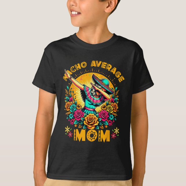 Camiseta Mamá mexicana Poncho Mama Dia De Los Muertos Flora (Anverso)