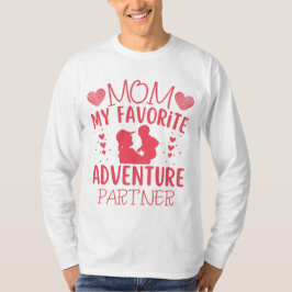 Camiseta Mamá mi cita graciosa de un socio aventurero favor