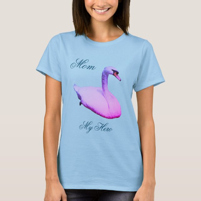Camiseta Mamá mi héroe Regal Swan Nature (Anverso)