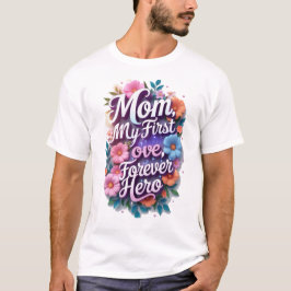 Camiseta Mamá, mi primer amor, mi eterno héroe