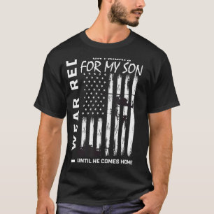 Camiseta Mamá Militar Papá Que Llevo Rojo El Viernes Apoyo