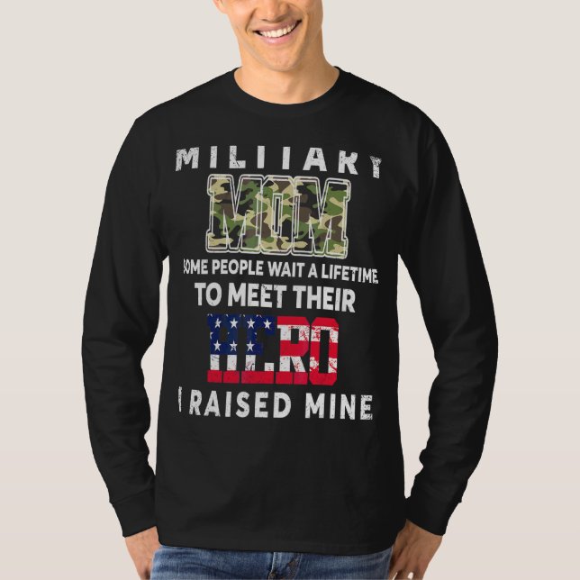 Camiseta Mamá militar que crié a mi héroe (Anverso)