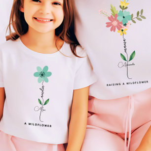 Camiseta Mama mini Personalizado a juego Wildflower