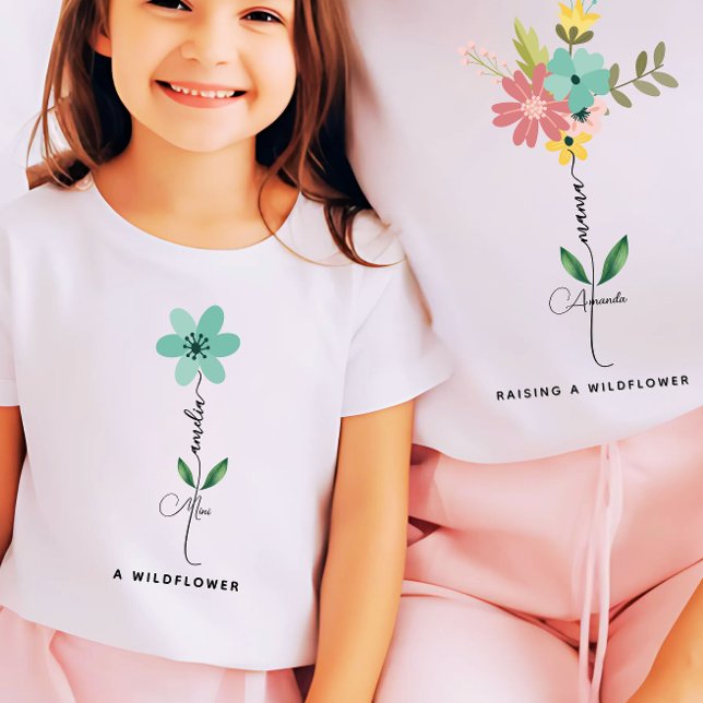 Camiseta Mama mini Personalizado a juego Wildflower (Subido por el creador)
