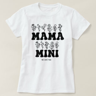 Camiseta Mamá Mini te queremos Día de la Madre Personalizad