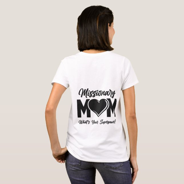 Camiseta Mamá misionera de LDS Tshirt Tee Shirt T-Shirt (Reverso completo)