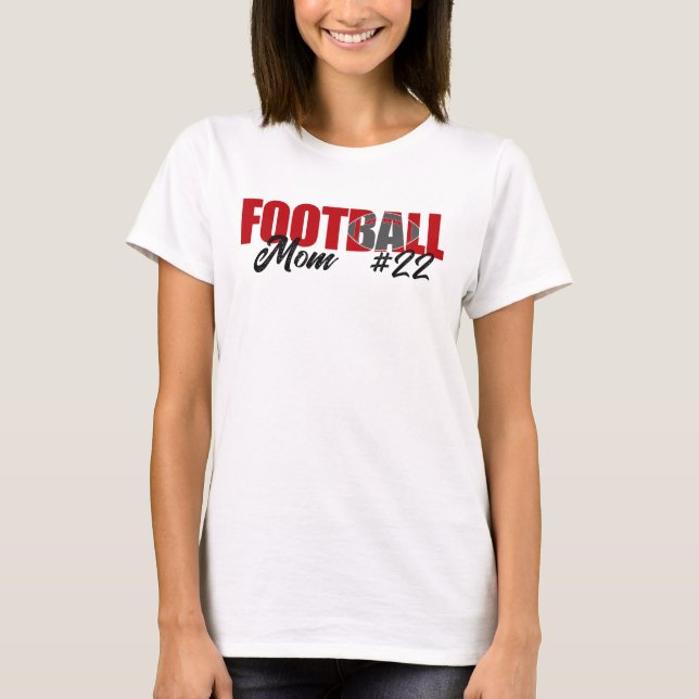 Camiseta Mamá moderna de fútbol rojo (Anverso)