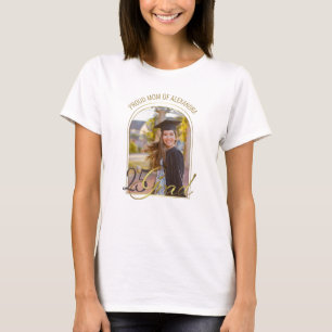 Camiseta Mamá Moderna Orgullosa de Graduado Foto Personaliz