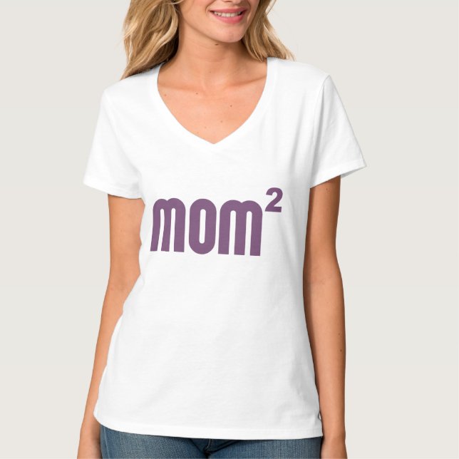Camiseta Mamá Mom2 ajustada exponencial (Anverso)