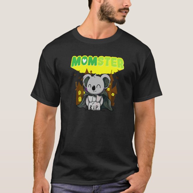 Camiseta Mamá monstruo mamá monstruo espantoso Halloween ma (Anverso)