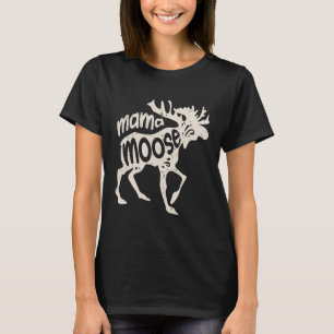 Camiseta Mamá Moose T Camisas Día de la Madre Familia