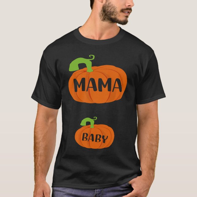 Camiseta Mama Mum Baby Pumpkin Pregnancy Announcement Thank (Anverso)