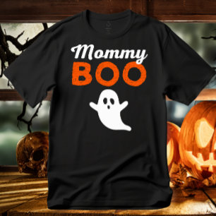 Camiseta Mamá Naranja de Boo Corta Familia Halloween