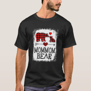 Camiseta Mamá Navidad Oso Pajama Red Plaid Buffalo Fam