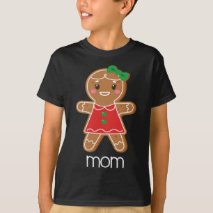 Camiseta Mamá Navidades de pan de jengibre emparejan pijama