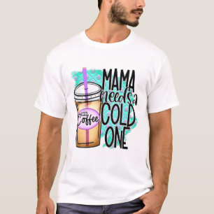 Camiseta Mamá Necesita Café Abuela Mujeres Navidad Divertid