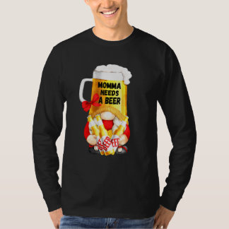 Camiseta Mamá Necesita Cerveza Mug Gnome Tee Para Jardín