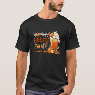Camiseta Mamá necesita una calabaza otoño caída la bomba de