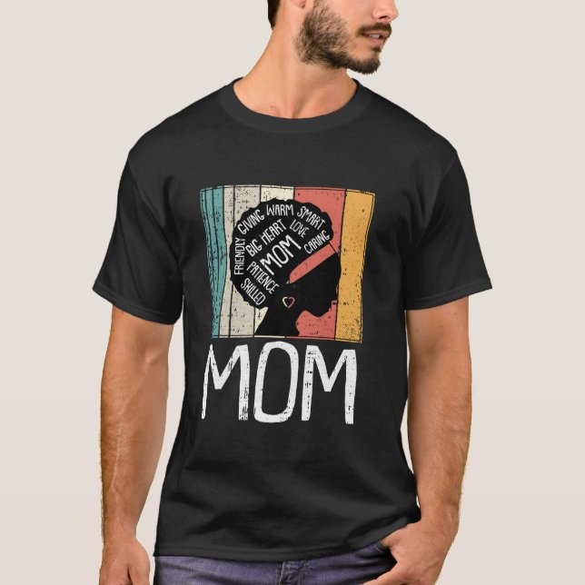 Camiseta Mamá negra afro pelo natural melanin Orgullo mamá (Anverso)