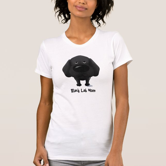 Camiseta Mamá negra de Labrador (Anverso)