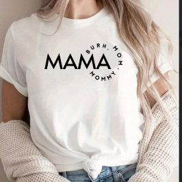 Camiseta Mamá negra y blanca moderna mami Bruh