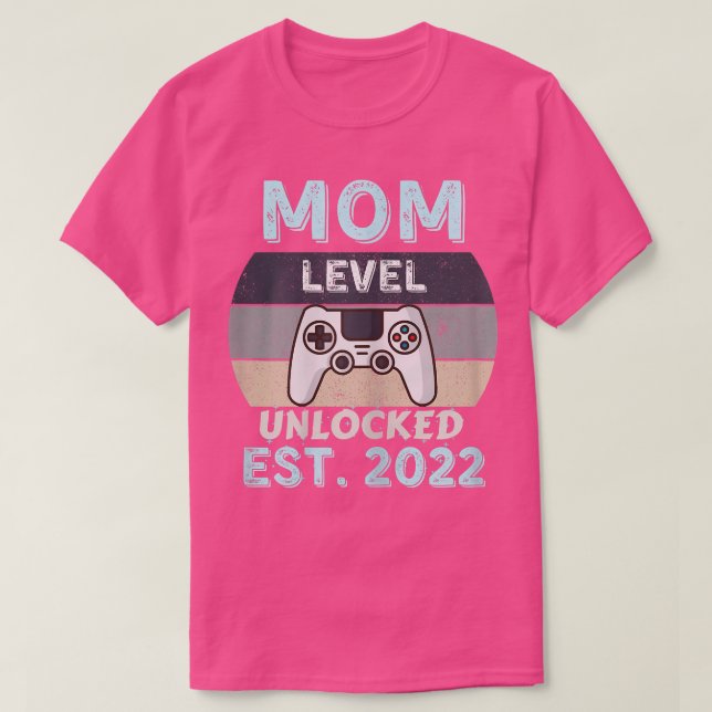 Camiseta Mamá Nivel Desbloqueado Est 2022 Mamá Video Gamer  (Diseño del anverso)