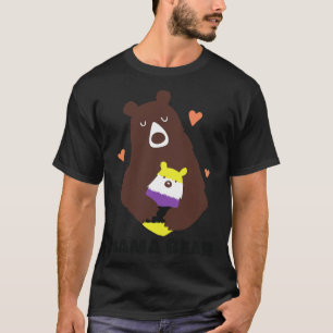 Camiseta Mamá no binaria osa osa con aliado de madre LGBT