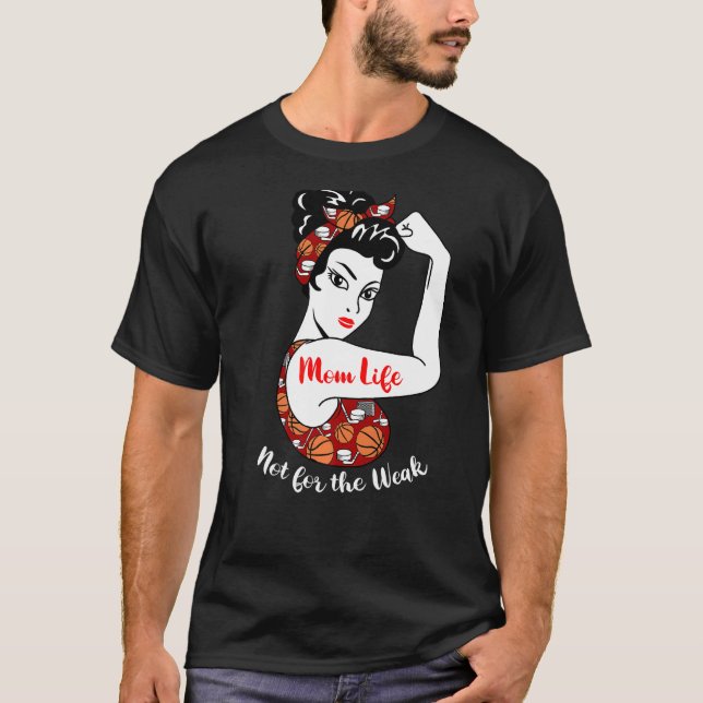 Camiseta Mamá no vive por la semana, hockey sobre baloncest (Anverso)