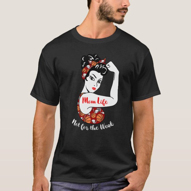 Camiseta Mamá no vive por la semana, hockey sobre baloncest (Anverso)