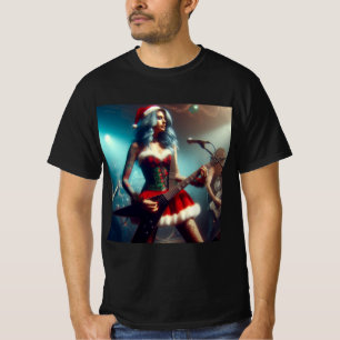 Camiseta Mamá Noel Heavy Metal: ¡Que Comience el Concierto!