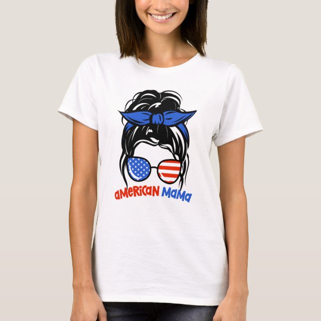 Camiseta Mamá norteamericana (Anverso)
