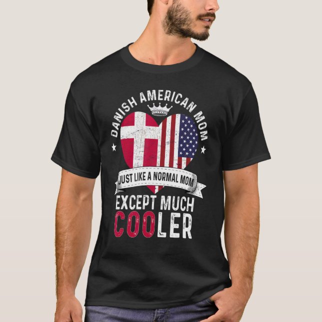 Camiseta Mamá norteamericana danesa Día de la Madre Mamá Pa (Anverso)