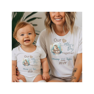 Camiseta Mamá Nutria Pareja Nuestro Primer Día de la Madre 