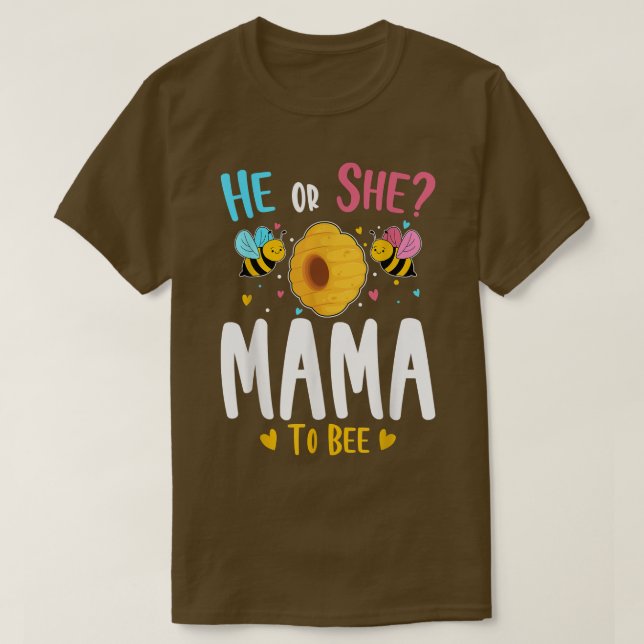 Camiseta Mamá o él van a comprar a Baby Shower Pa (Diseño del anverso)