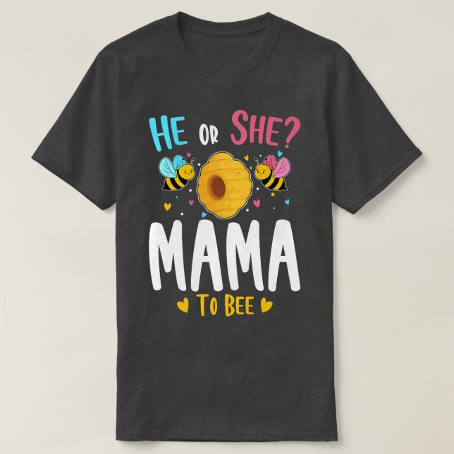 Camiseta Mamá o él van a comprar a Baby Shower Pa (Diseño del anverso)