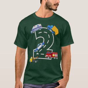 Camiseta Mamá o papá 2º Camión de cumpleaños. Tengo 2 años.
