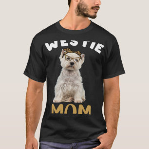 Camiseta Mamá Occidental Mamá Mamá Madre Perro Maltés Leopa