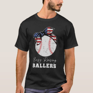 Camiseta Mamá ocupada criando baloncesto Bandana Bandera De