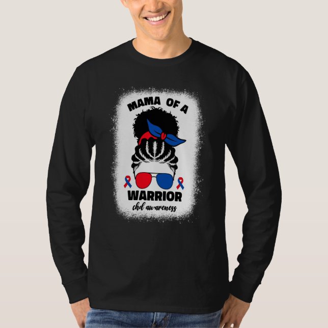 Camiseta Mama of a Warrior CHD Congenital Heart Defect Awar (Anverso)