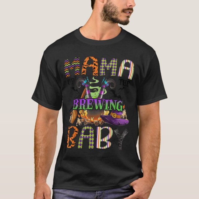 Camiseta Mama Of Brewing Baby Halloween One Soky Mama  (Anverso)
