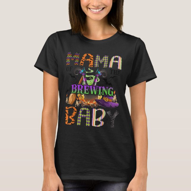 Camiseta Mama Of Brewing Baby Halloween One Soky Mama  (Anverso)
