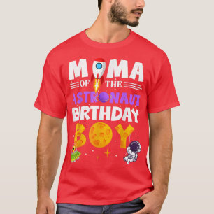 Camiseta Mama of the Astronaut Boy Space Theme Birthday Par