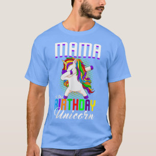 Camiseta Mama Of The Birthday Princess Unicorn Dabbing Bday