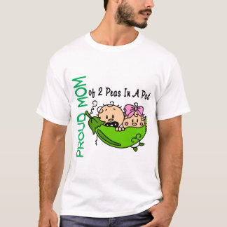 Camiseta Mamá orgullosa de 2 guisantes en una VERSIÓN 3 de