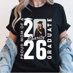 Camiseta Mamá Orgullosa De Graduado En 2026 Foto Personaliz