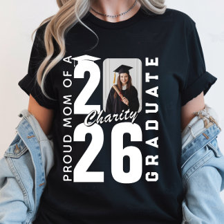 Camiseta Mamá Orgullosa De Graduado En 2026 Foto Personaliz