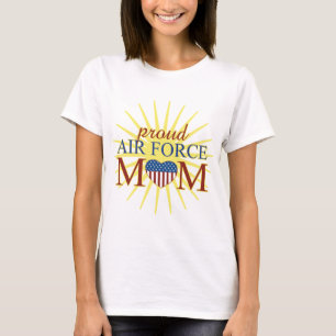 Camiseta Mamá orgullosa de la fuerza aérea